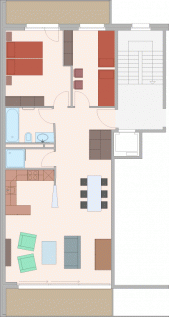 3.5-Zimmer-Wohnung, 2. OG west